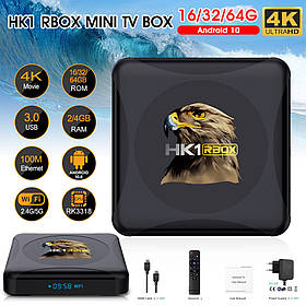 Смарт ТВ приставка HK1 Rbox 4gb/32gb Ultra HD SmartTV Андроид 10 Android TV box