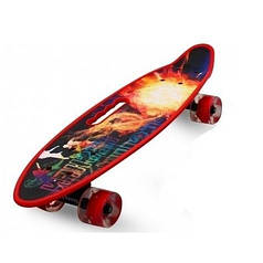 Пенниборд Maraton Cool (червоний) зі світними колесами