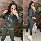 Однотонна кофта з капюшоном та штани джоггеры - спортивний костюм повсякденний (р. 42-48) 11051236, фото 2