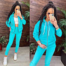 Однотонна кофта з капюшоном та штани джоггеры - спортивний костюм повсякденний (р. 42-48) 11051236, фото 6