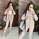 Однотонна кофта з капюшоном та штани джоггеры - спортивний костюм повсякденний (р. 42-48) 11051236, фото 8