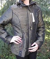 Фабрична куртка жіноча блискуча Китай Хамелеон р 46/48, Легка жіноча куртка 46-48р, Осінні жіночі куртки недорогі 48/46/M/L