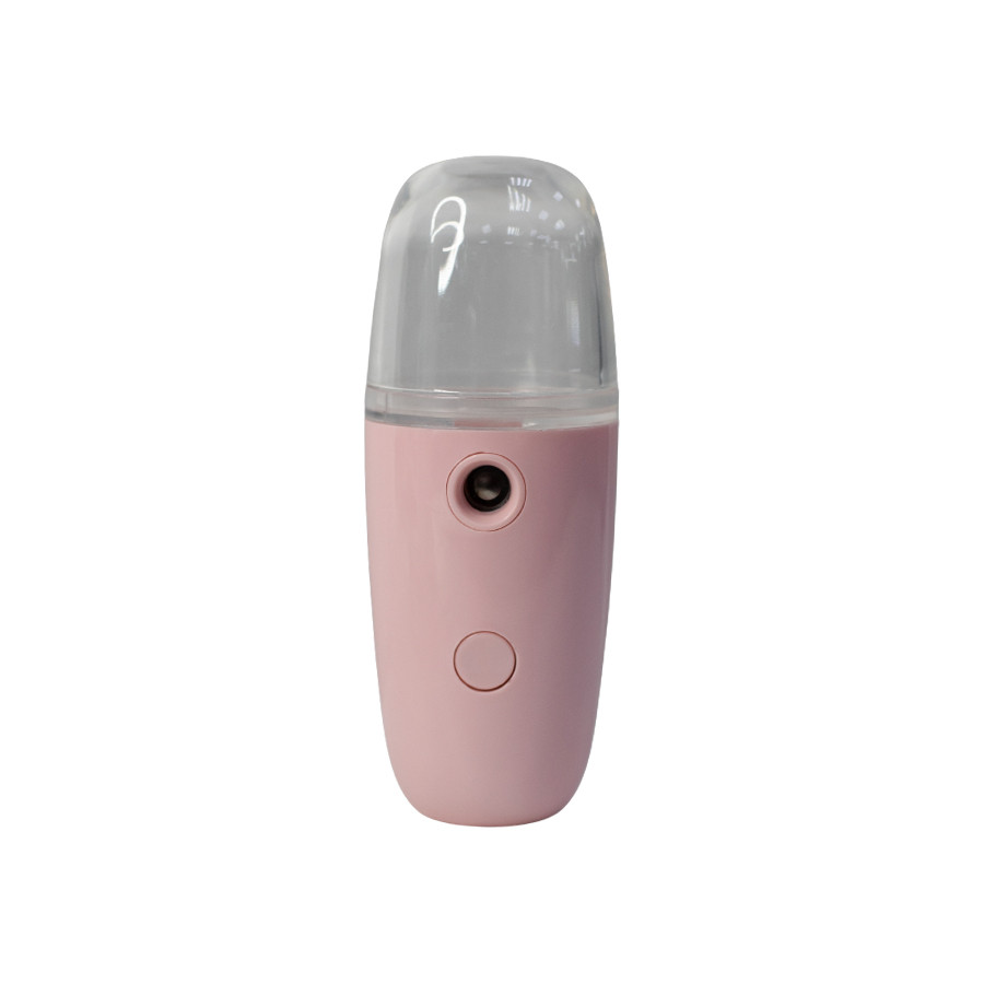 Кишеньковий зволожувач для повітря портативний нано спрей для обличчя рожевого кольору, фото 1