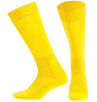 Гетры футбольные юниорские KS-02M (полиэстер 83гр, размер 32-39, цвет желтый)