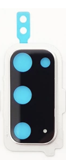 Скло камери для Samsung G980 Galaxy S20, з рамкою , колір білий