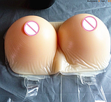 Силіконова накладна груди 1 кг (1000 г) 3р у формі бюстгальтера. Силіконові накладні груди на бретельках, фото 10