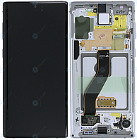 Дисплей для Samsung Galaxy Note 10 N970, модуль (экран и сенсор), aura white, оригинал (GH82-20818B)