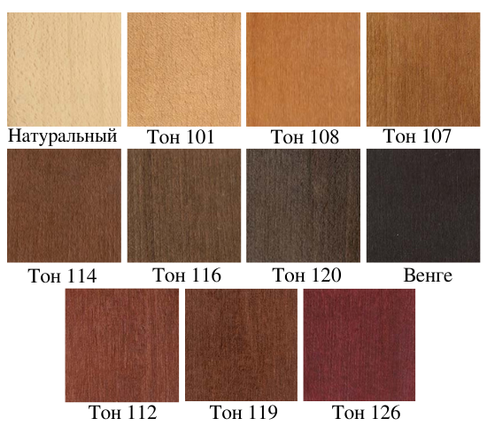 Цветовая гамма деревянной кровати Цветовая гамма деревянной кровати