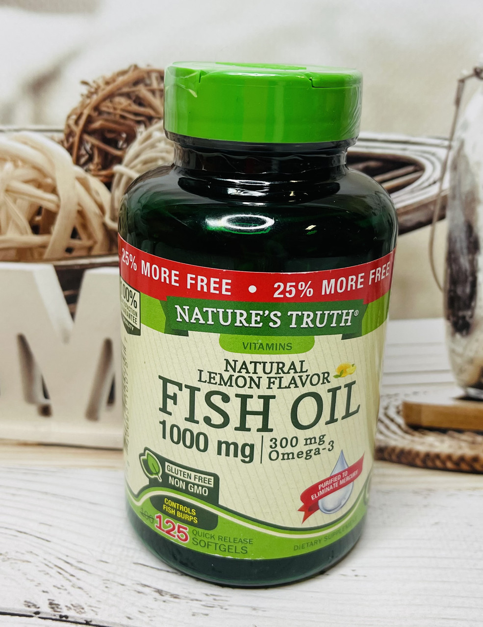 Риб'ячий жир в капсулах Nature's Truth Fish Oil, 125 капсул