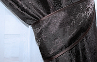 Шторна тканина жаккард, колекція "Мармур Al1", висота 2,8 м. Колір венге