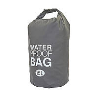 Гермомешок туристический Waterproof Bag 15л TY-6878-15, Оранжевый камуфляж: Gsport Серый