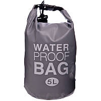 Гермомешок водонепроницаемый Waterproof Bag 5 л TY-6878-5, Оранжевый камуфляж: Gsport Серый