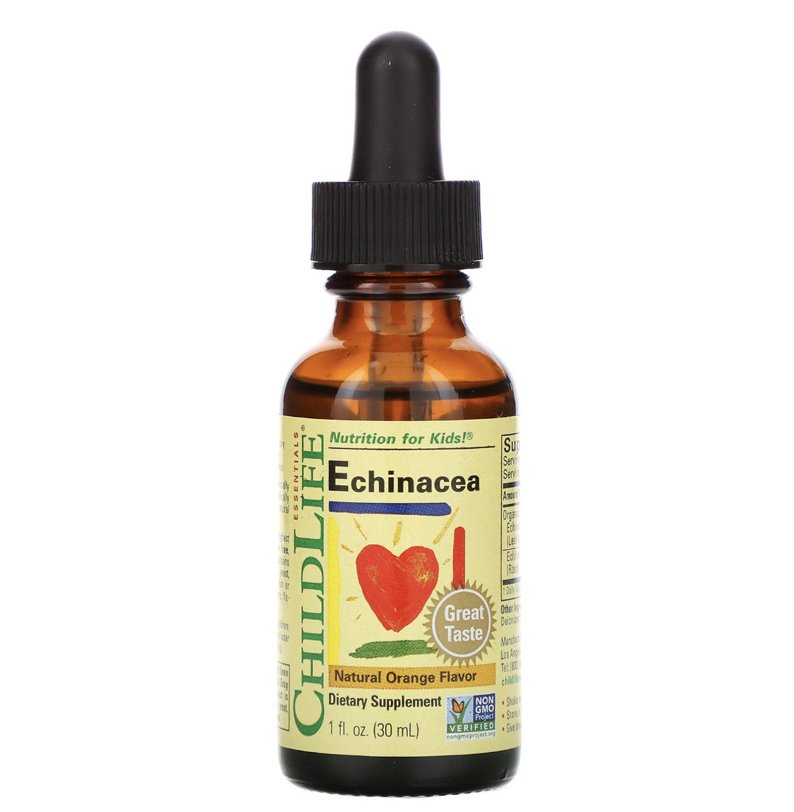 ChildLife Essentials Ехінацея зі смаком апельсина, 30 мл