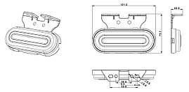 Ліхтар габаритний Fristom FT-072 B LED білий з відображувачем, фото 2