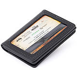 Візитниця з обкладинкою для ID-паспорта з натуральної шкіри GRANDE PELLE 11291 Чорна, фото 2