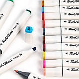Набір двосторонніх спиртових маркерів для скетчів Touch Sketch 80 шт, художні маркери для малювання, фото 5