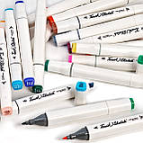 Набір двосторонніх спиртових маркерів для скетчів Touch Sketch 80 шт, художні маркери для малювання, фото 6