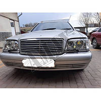 Передние фары с линзой и поворотником Mercedes W140 (1991-1998)