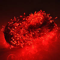 Гірлянди 500LED (Діод) Red, 8 режимів, 25 метрів, прозора ізоляція, BOX