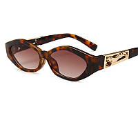 Солнцезащитные очки женские ретро стиль леопардовые