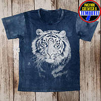 Детская (подростковая) светящаяся футболка с принтом "Тигр" джинс для детей и подростков, мальчиков и девочек