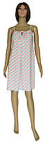 Нічна сорочка жіноча трикотажна 21013 Оla котон Біла з різнокольоровим