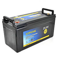 Акумулятор для сонячних електростанцій Vipow LiFePO4 25,6V 50Ah літій залізо фосфатний 24 В 50 А·год з BMS 40A
