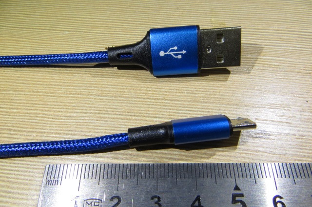 USB Кабель 2м Синій Micro Usb