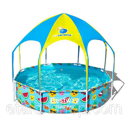 Каркасний басейн "Steel Pro UV Careful" Bestway 56432 (244х51 см) з навісом, фото 1