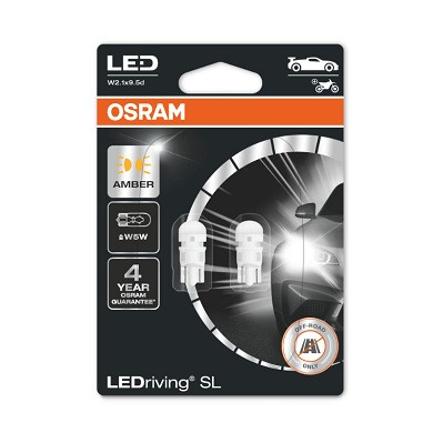 Автолампи WY5W LED 12 V 1 W W2,1X9,5D (Yellow — Бурштиновий-Жовтий) Osram LedRiving SL 2827DYP-02B