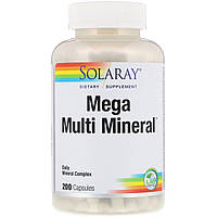 Solaray, Мультиминералы, Mega Multi Mineral, 200 капсул