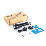 Потужний тактичний ліхтар з зумом WUBEN L60 (1200LM, USB, Cree XP-L2 V6 LED, IP68, Акумулятор 18650*2600mAh), фото 11