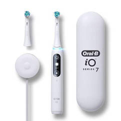 Oral-B iO Series 7 White Alabaster Електрична зубна щітка 2 насадки 5 режимів