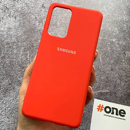 Чохол для Samsung Galaxy A52s матовий з мікрофіброю накладка чохол на телефон самсунг а52с червоний Full, фото 1