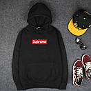 Худі supreme логотип принт | стильна толстовка, фото 2