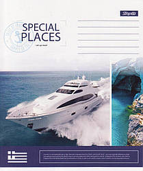 Зошити учнівські 18 аркушів клітинка "Special Places" 764893