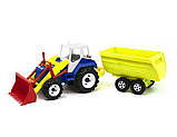 Іграшка машинка пластикова трактор Тігр, трактор з причепом , трактор навантажувач, фото 2