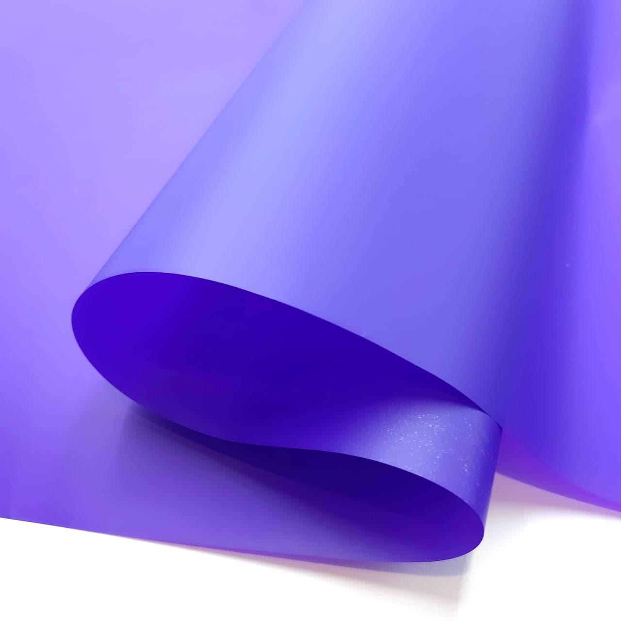 Калька флористична плівка в рулоні синьо-фіолетова матова однотонна 65-70см*8-9 м, фото 1