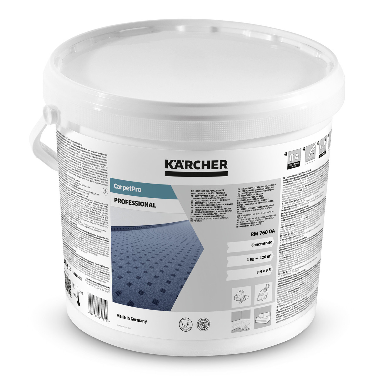Порошковий засіб для чищення килимів Kärcher CarpetPro RM 760, 10 кг