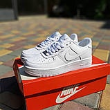 Мужские кроссовки Nike Air Force 1 Белые, фото 4