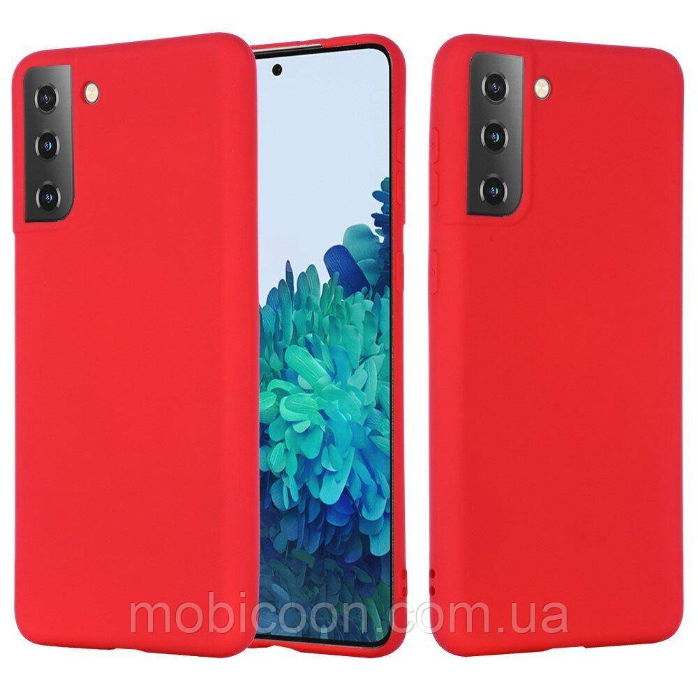 Чохол Silicone Case full для Samsung Galaxy S21 Plus Red, фото 1