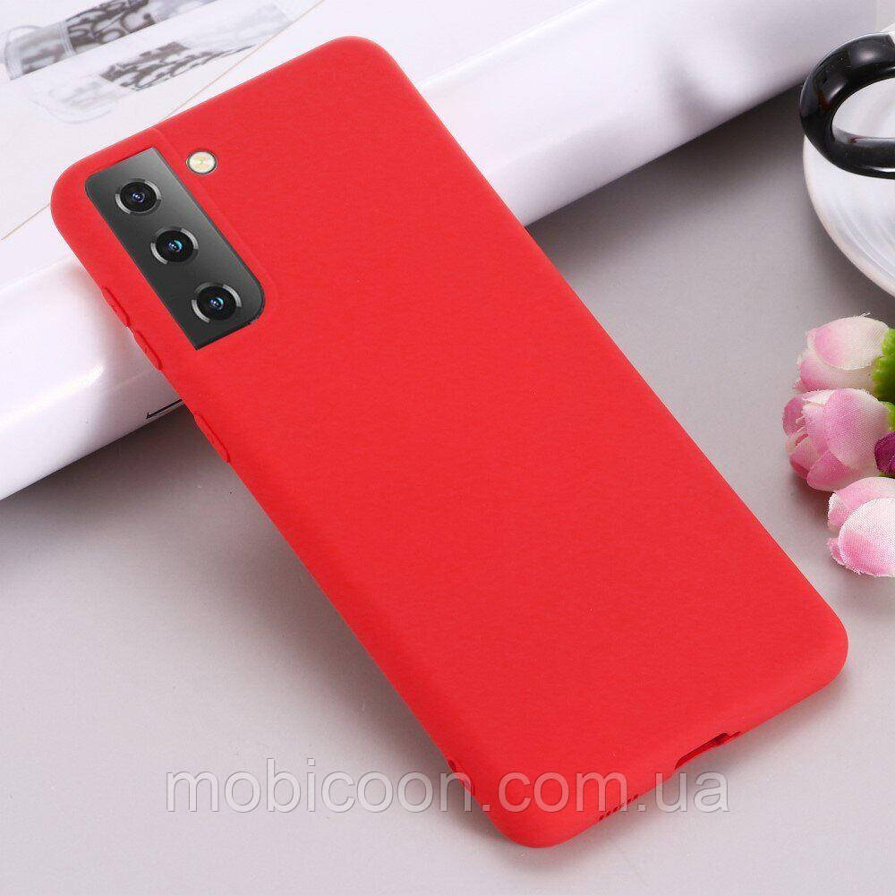 Чохол Silicone Case full для Samsung Galaxy S21 Red, фото 1