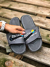 Чоловічі шльопанцы Off White x Nike Air Jumper Grey ALL04412, фото 3