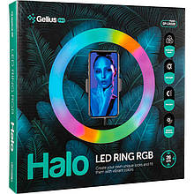Кільцева лампа для фото Gelius Halo Pro RGB Ring 26 cm GP-LR026