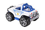 Іграшковий позашляховик (поліція) з відкритим кузовом, масивними бамперами-«кенгурятниками» та великими колесами, фото 4