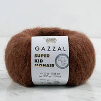 Пряжа Gazzal Super Kid Mohair 64400 коричневий (Газзал Супер Кід Мохер)