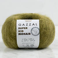 Пряжа Gazzal Super Kid Mohair 64402 болото (Газзал Супер Кид Мохер)