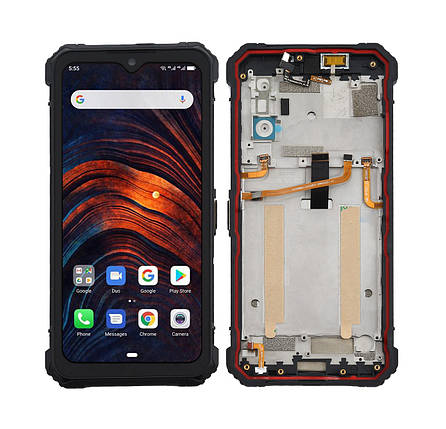 Дисплей + сенсор з передньою панеллю для Ulefone Armor 7 / 7E Black, фото 1