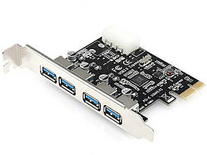 Плата розширення USB 3.0 PCI-ex, 4 порти, фото 1