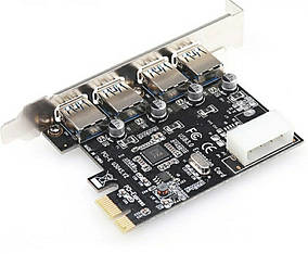 Плата розширення USB 3.0 PCI-ex, 4 порти, фото 3